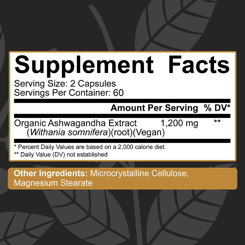 Ashwagandha Extract Root - Organic Ashwagandha Capsule - Improve Sleep