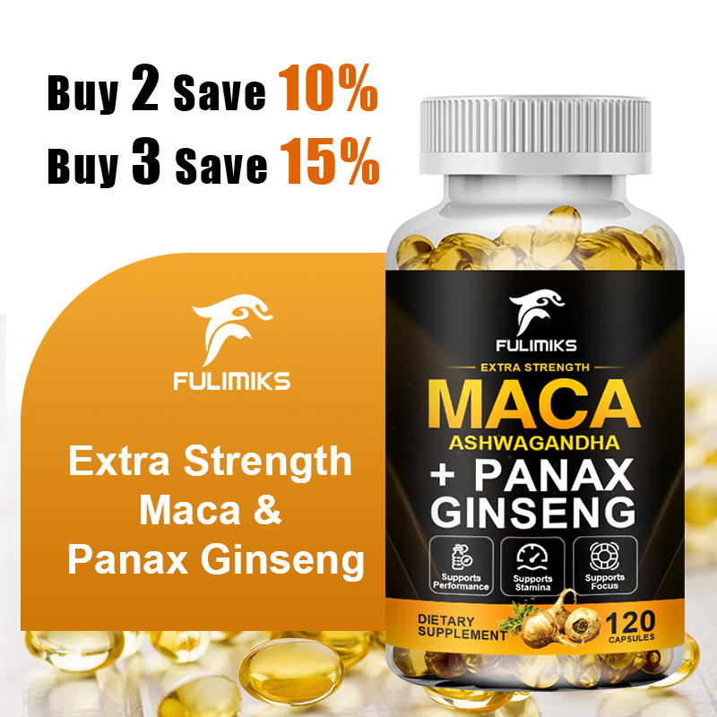 Ashwagandha Extract Root - Triple Maca Blend with Ginseng &