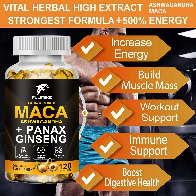 Triple Maca Blend with Ginseng - Ashwagandha Extract Root 评论和价格