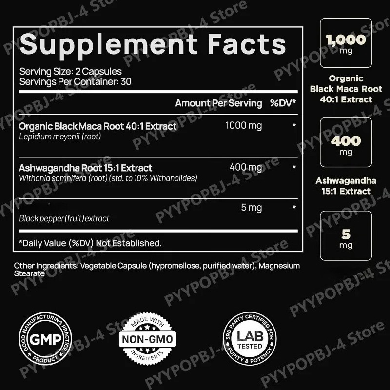 Black Maca Root Extract with A - Ashwagandha Extract Root 评论和价格
